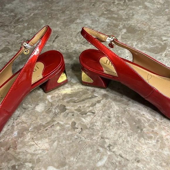 Prom,glam,shiny,2” heels,J.Renee shoe,women NEW! Shayenne,red pearl patent, - Picture 14 of 14
